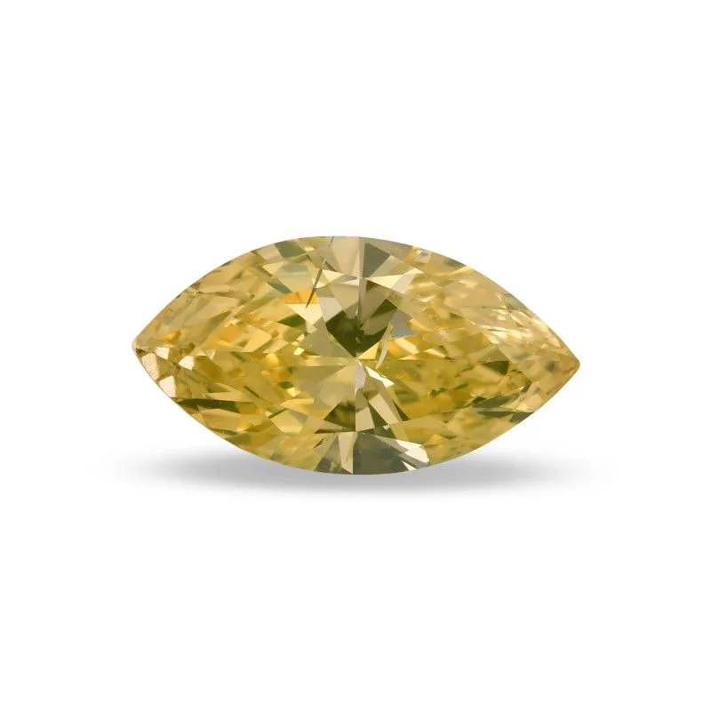 1.07 Carat Marquise Fancy Intense Yellow I1 Natural Diamond