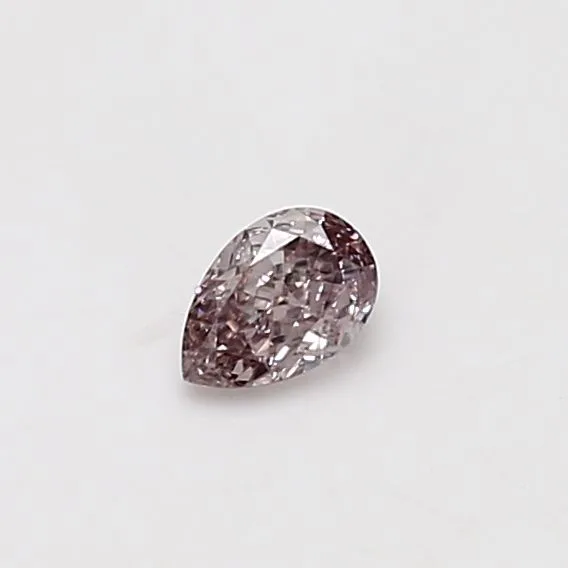 0.2 Carat Pear Fancy Pink SI1 Natural Diamond