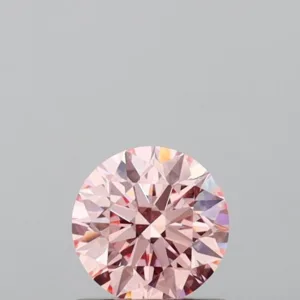 0.71 Carat Round Fancy Intense Pink VVS2 Lab Diamond
