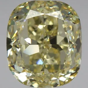 1.51 Carat Cushion Brilliant Fancy Intense Yellow VS2 Natural Diamond