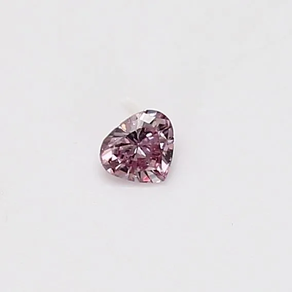 0.07 Carat Heart Fancy Intense Pink Natural Diamond
