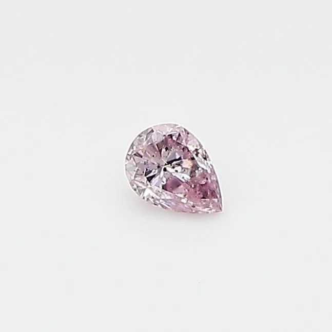 0.07 Carat Pear Fancy Pink Natural Diamond