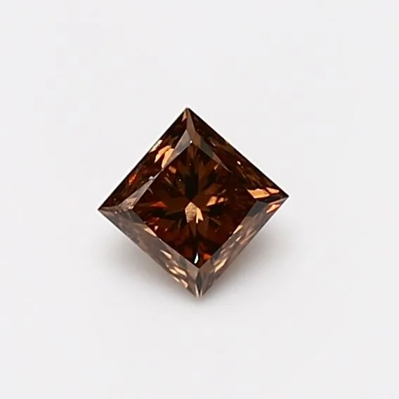 0.42 Carat Princess Fancy Dark Brown I1 Natural Diamond
