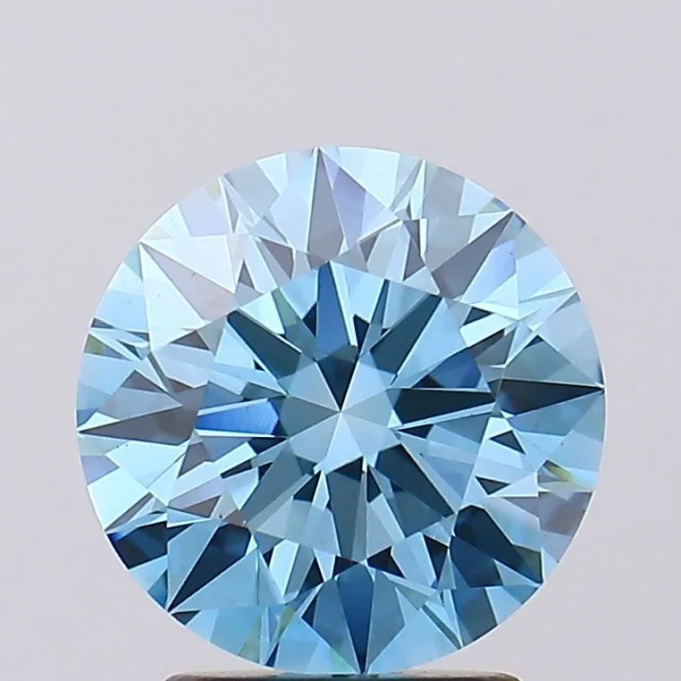 2.52 Carat Round Fancy Vivid Blue VS1 Lab Diamond