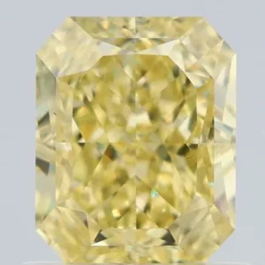1 Carat Radiant Fancy Yellow VS1 Natural Diamond