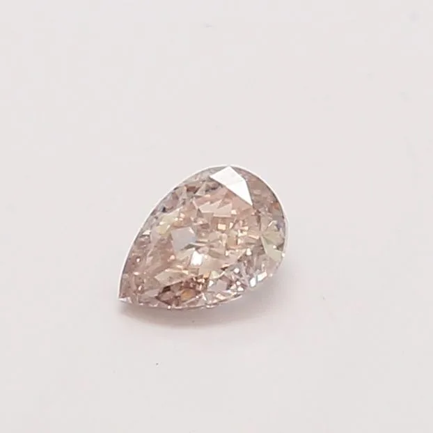 0.36 Carat Pear Fancy Brown Pink VS1 Natural Diamond