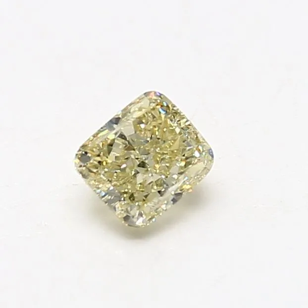 0.43 Carat Cushion Brilliant Fancy Yellow VS2 Natural Diamond
