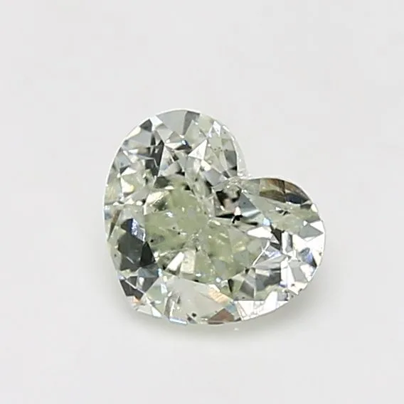 0.79 Carat Heart Fancy Light Green SI2 Natural Diamond