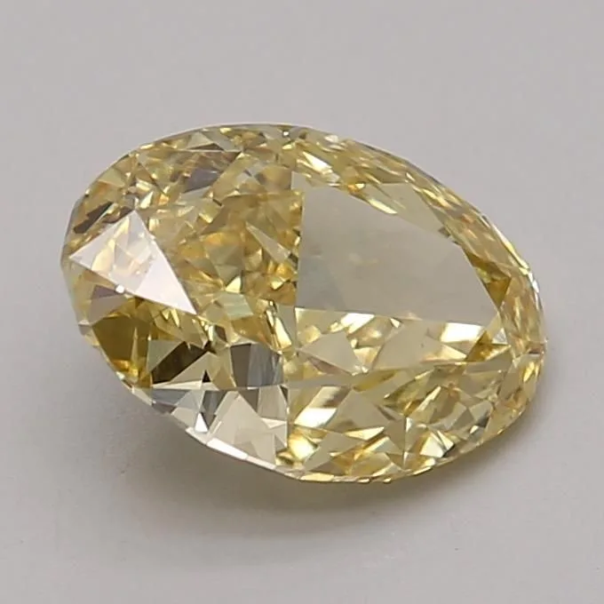 1.78 Carat Fancy Vivid Yellow VS1 OVAL Lab Diamond