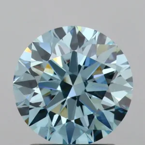 1.92 Carat Round Fancy Vivid Blue VS1 Lab Diamond