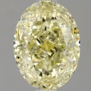 1.5 Carat Oval Fancy Light Yellow SI1 Natural Diamond