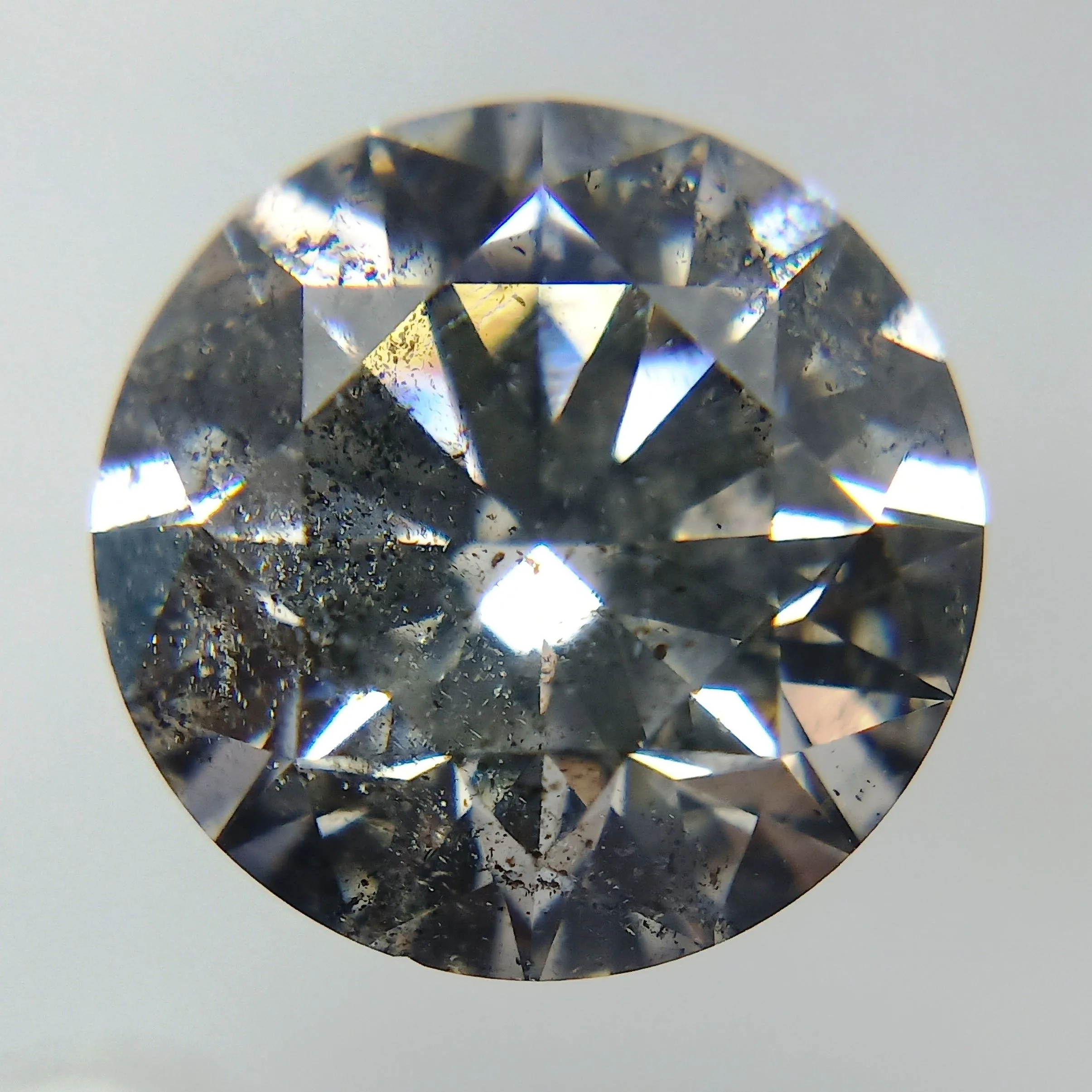 3 Carat Round Fancy Light Gray Natural Diamond