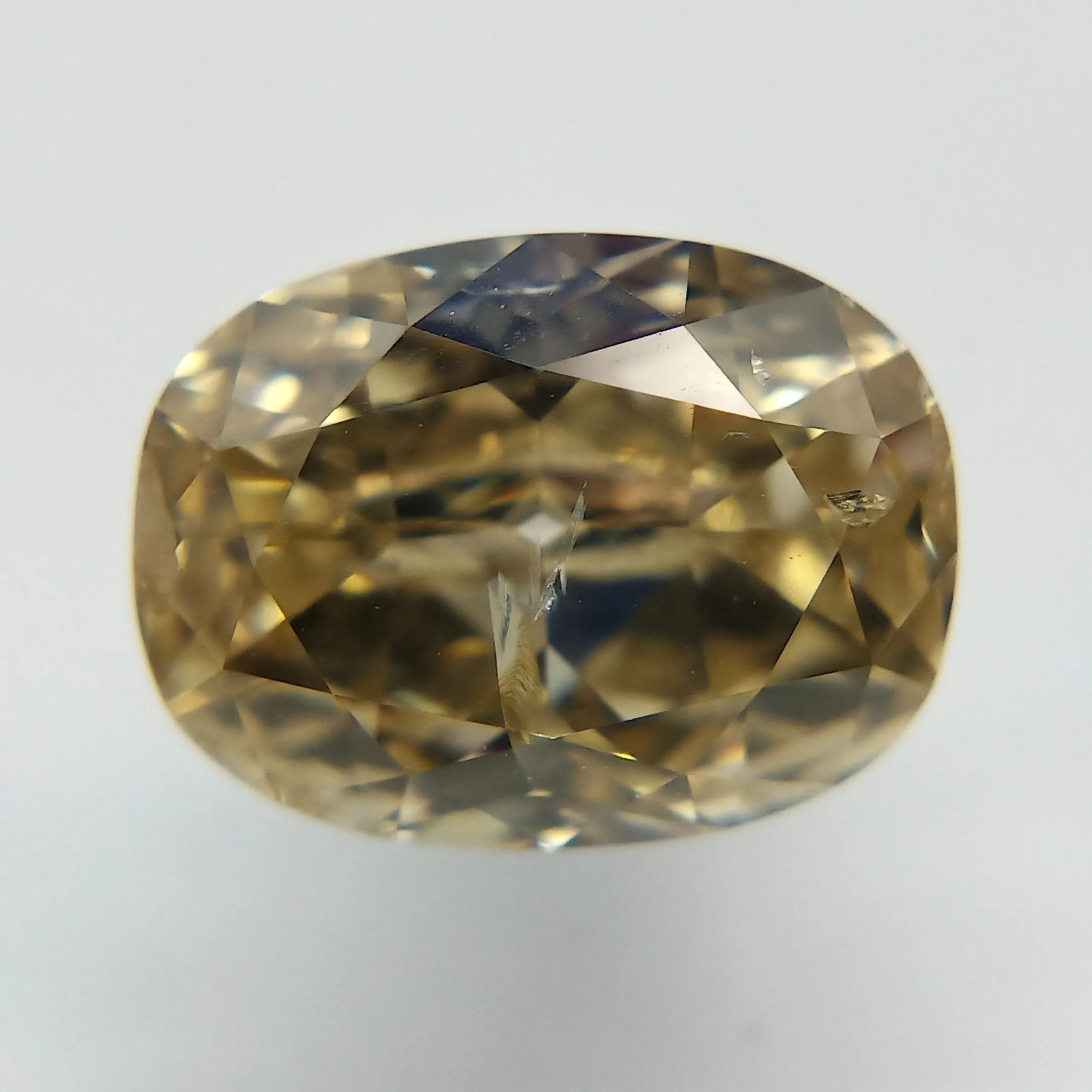 1.51 Carat Cushion Brilliant Fancy Brown Yellow I1 Natural Diamond