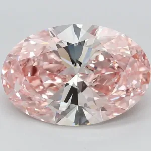 3.82 Carat Fancy Vivid Pink IF OVAL Lab Diamond