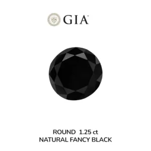 1.25 Carat Fancy Black VVS2 ROUND Diamond