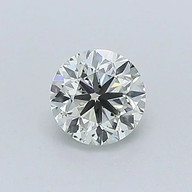 0.41 Carat Round Very Light Yellow Green SI2 Natural Diamond