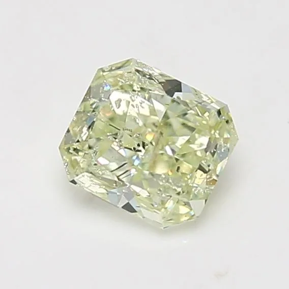 1.01 Carat Radiant Fancy Light Green I1 Natural Diamond