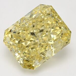 3.01 Carat Radiant Fancy Intense Yellow VS1 Natural Diamond