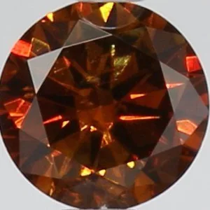 0.23 Carat Round Fancy Dark Orange Brown Natural Diamond