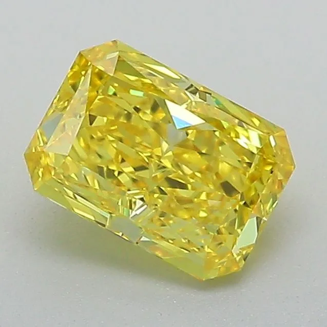 1.08 Carat Fancy Vivid Yellow VS1 RADIANT Lab Diamond