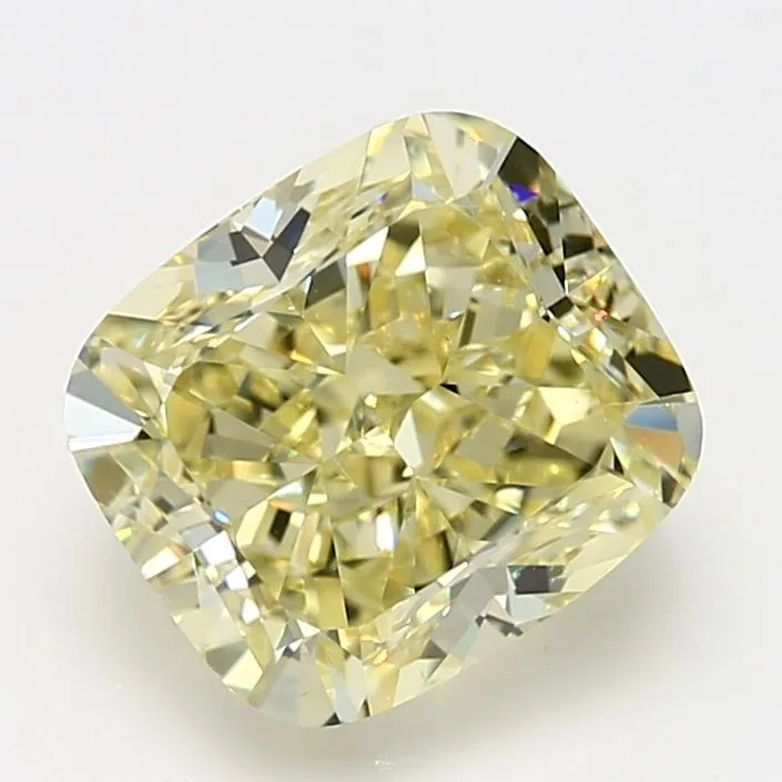 5.05 Carat Cushion Brilliant Fancy Yellow VS2 Natural Diamond