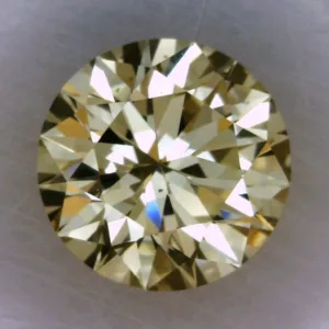 0.64 Carat Round Fancy Light Yellow VS2 Natural Diamond