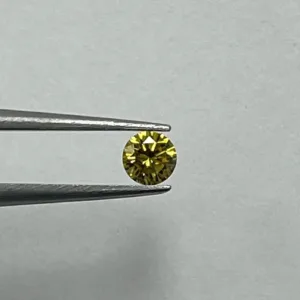 0.29 Carat Round Fancy Vivid Yellow Natural Diamond