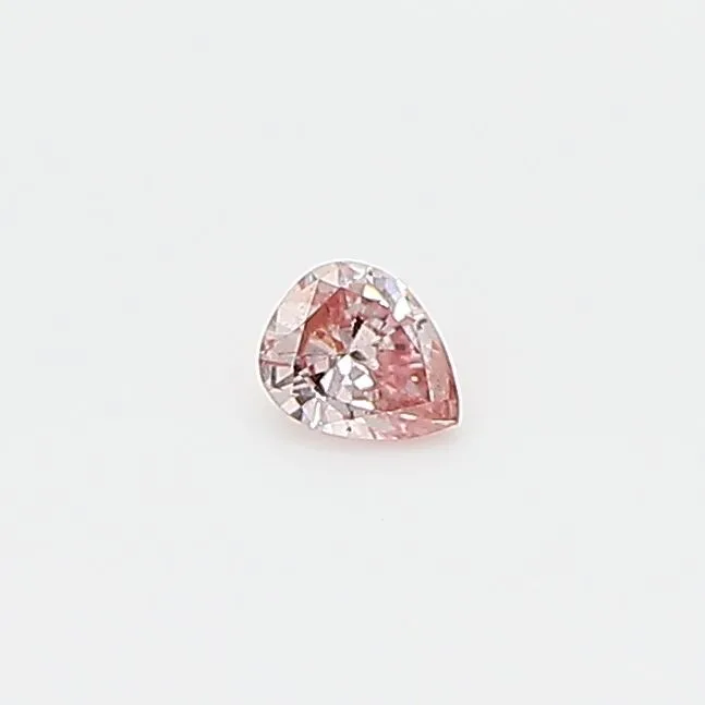 0.05 Carat Pear Fancy Intense Pink Natural Diamond