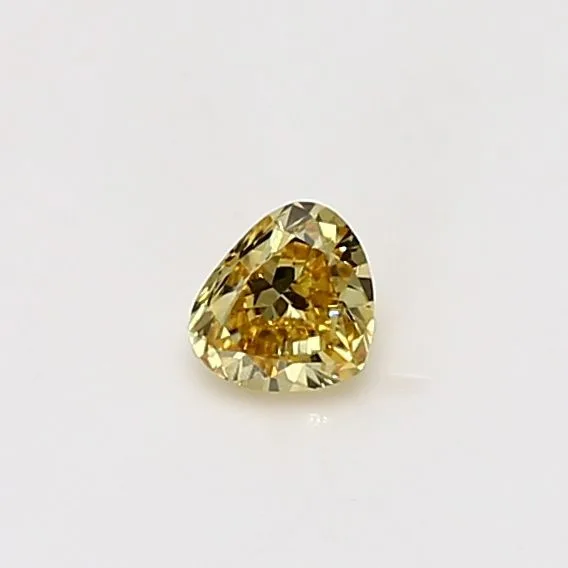 0.23 Carat Heart Fancy Vivid Yellow VS1 Natural Diamond