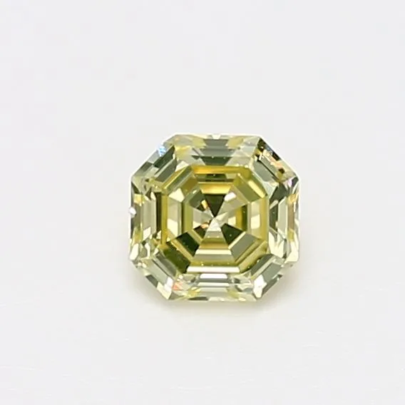 0.39 Carat Radiant Fancy Yellow VVS1 Natural Diamond