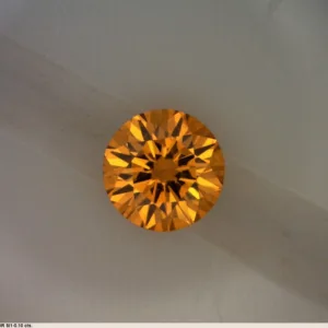 0.1 Carat Round Fancy Deep Yellow Orange Natural Diamond