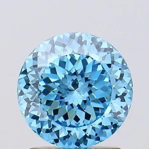 1.64 Carat Round Fancy Vivid Blue VVS2 Lab Diamond