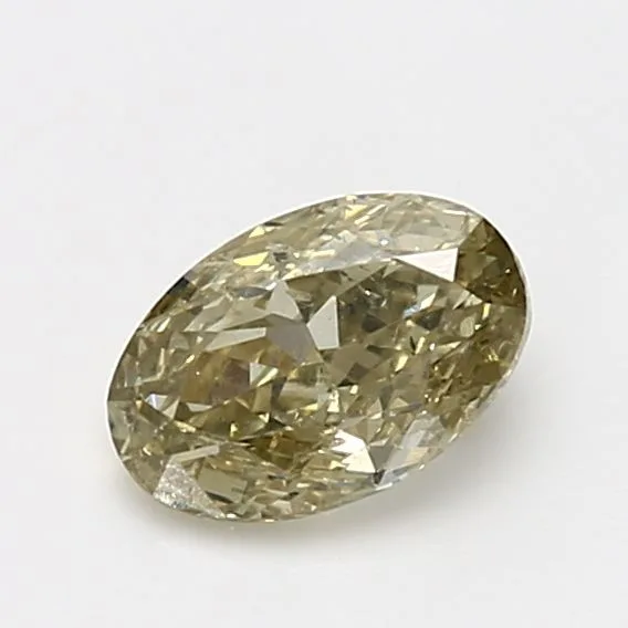 1.01 Carat Fancy Brownish Greenish Yellow SI2 OVAL Diamond