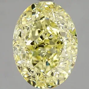 3.01 Carat Oval Fancy Yellow SI1 Natural Diamond