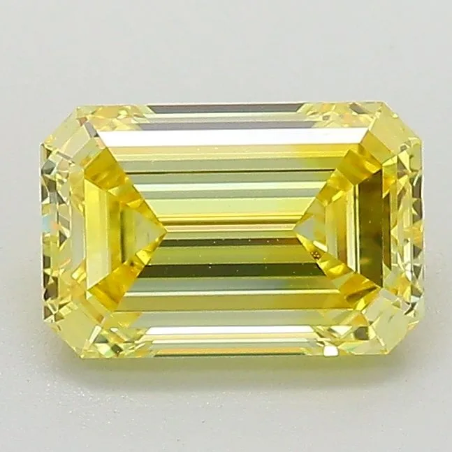 1.28 Carat Fancy Intense Yellow VVS2 EMERALD Lab Diamond