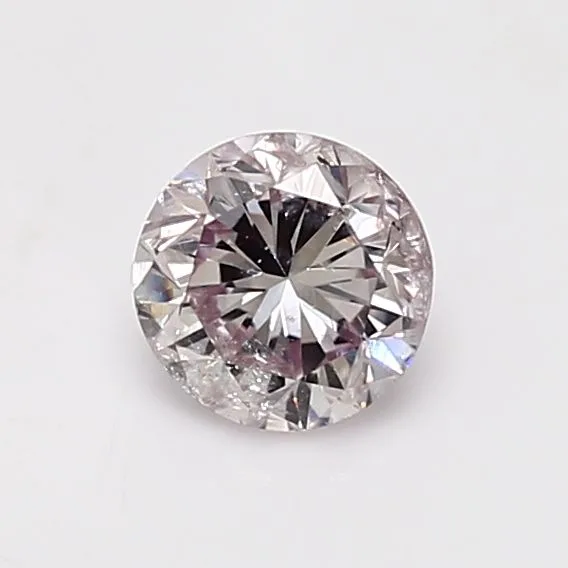 0.84 Carat Round Light Pink Natural Diamond