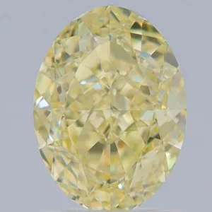 2.01 Carat Oval Fancy Yellow VVS2 Natural Diamond