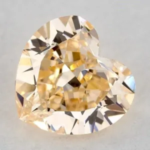 0.81 Carat Heart Fancy Orange SI2 Natural Diamond