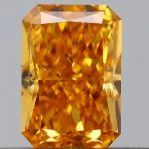 0.25 Carat Radiant Fancy Vivid Orange Yellow VS1 Natural Diamond