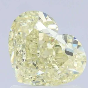 1.39 Carat Heart Fancy Light Yellow VVS1 Natural Diamond