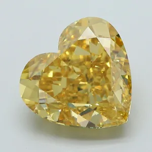 5.03 Carat Heart Fancy Vivid Yellow VS1 Lab Diamond