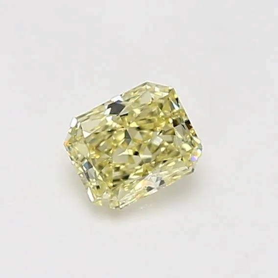 0.53 Carat Radiant Fancy Light Yellow VVS1 Natural Diamond