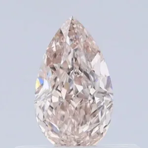 0.4 Carat Pear Light Pink Brown IF Natural Diamond
