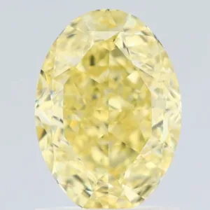 1.54 Carat Oval Fancy Yellow VS2 Natural Diamond