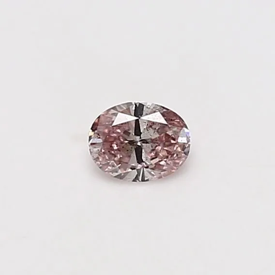 0.17 Carat Oval Fancy Pink I1 Natural Diamond