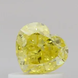 1.01 Carat Heart Fancy Intense Yellow SI1 Natural Diamond