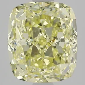 2.78 Carat Cushion Modified Fancy Yellow VVS1 Natural Diamond