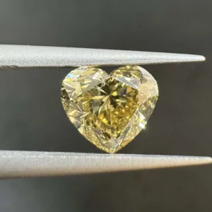 2.01 Carat Heart Fancy Yellow SI2 Natural Diamond