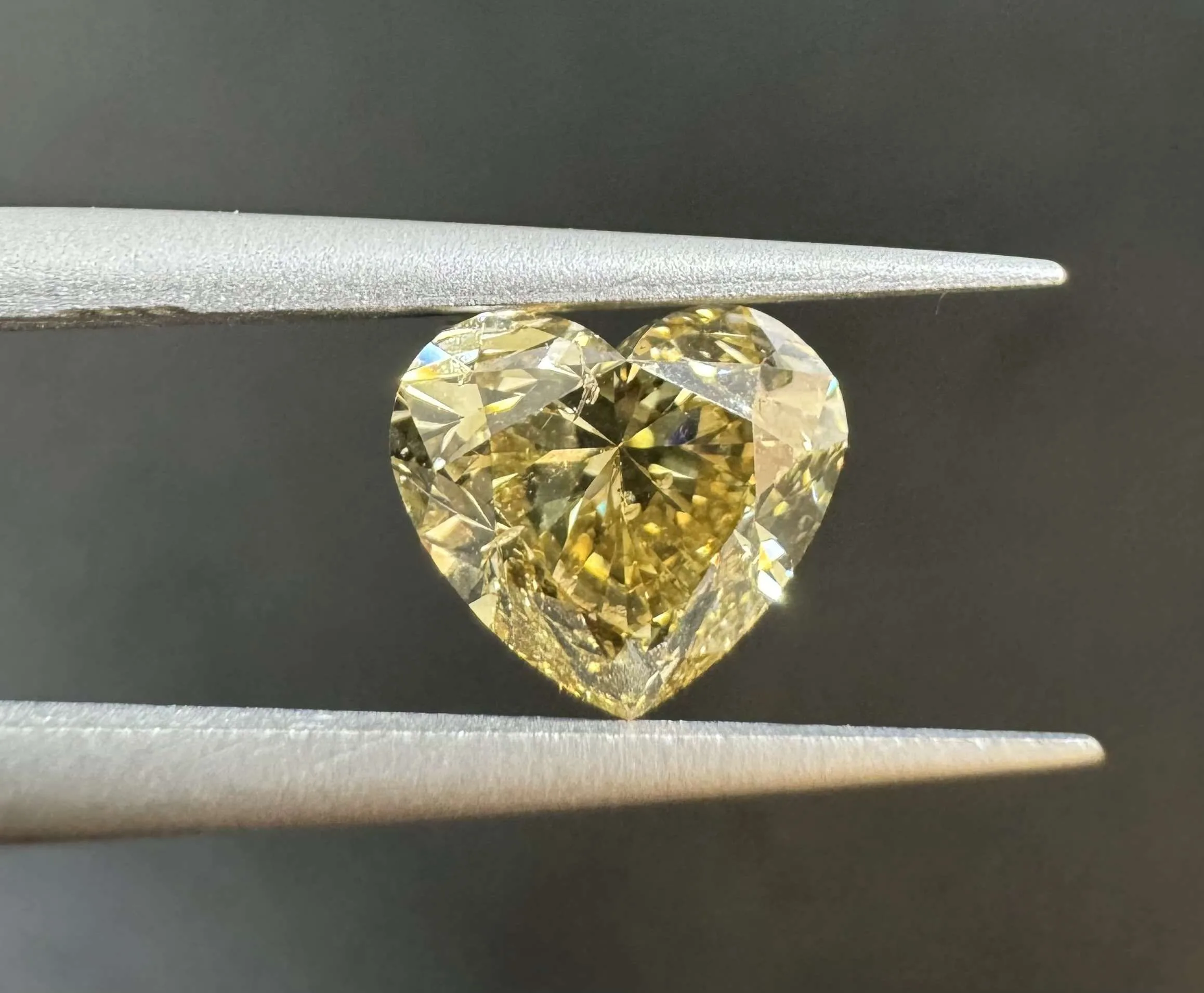 2.01 Carat Heart Fancy Yellow SI2 Natural Diamond 1 2.01 Carat Heart Fancy Yellow SI2 Natural Diamond