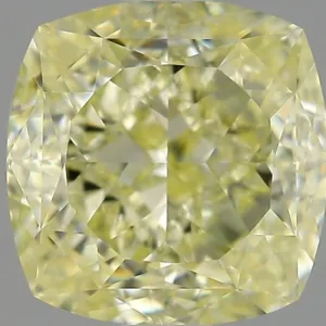 2.06 Carat Cushion Brilliant Light Yellow VVS2 Natural Diamond